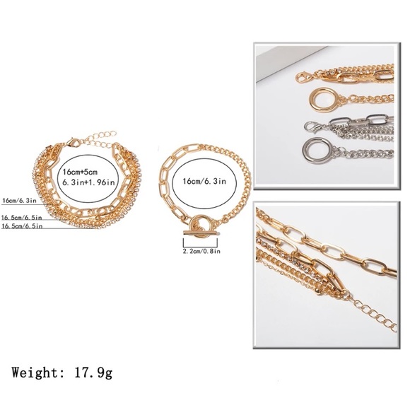 Silver or Gold Bracelet - Picture 3 of 8